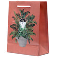 Kim Haskins Floral Cat in Fern Red Gift Bag - Medium-