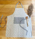 Kitchen Apron With A Grey Heart Print Design-Decorative Kitchen Items