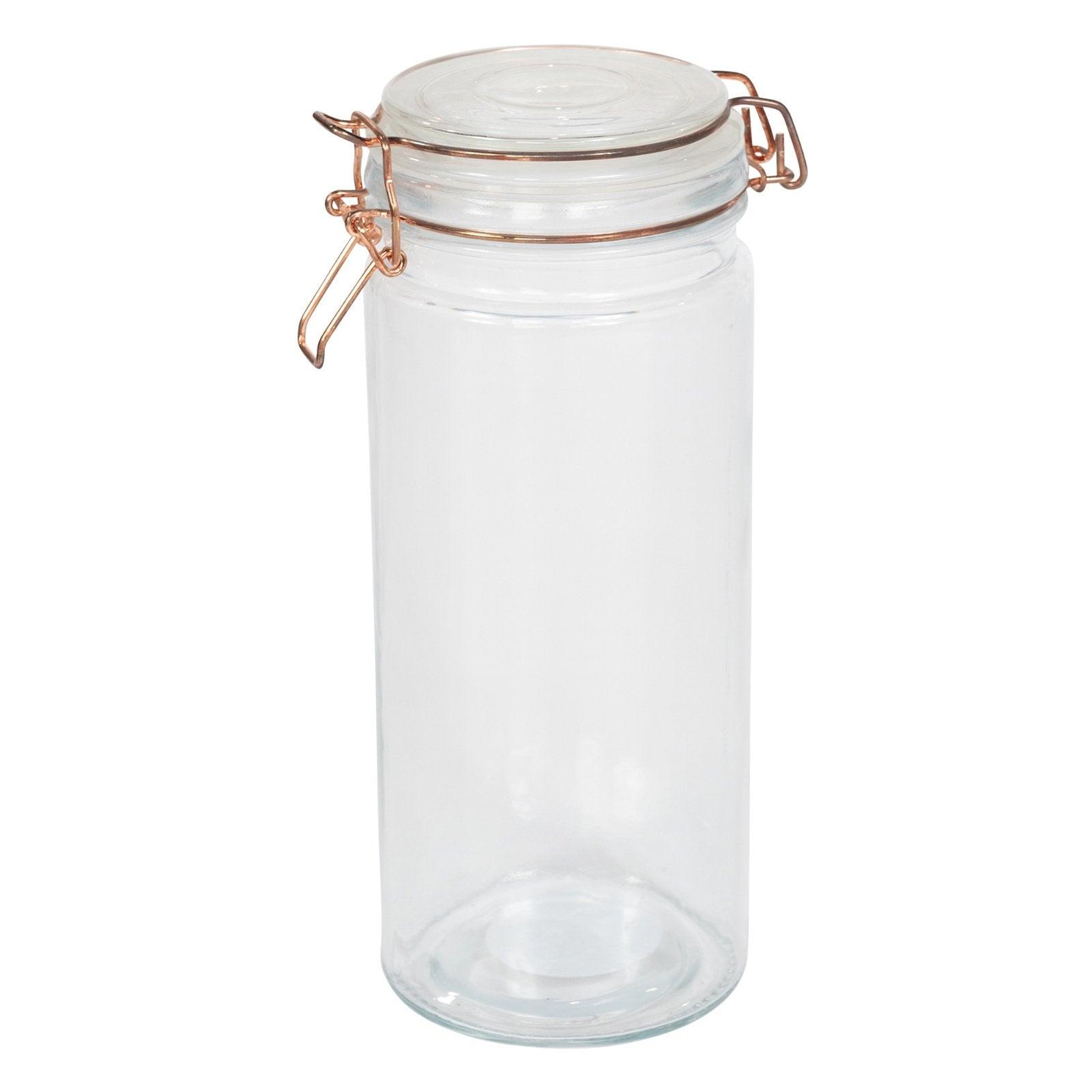 Kitchen Storage Jar With Copper Clip 25cm - £15.99 - Kitchen Storage 