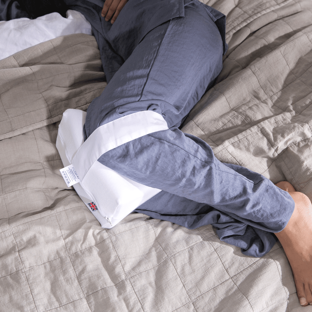 Knee Pillow - Side Sleeper - Adjustable Strap Memory Foam Pillow 