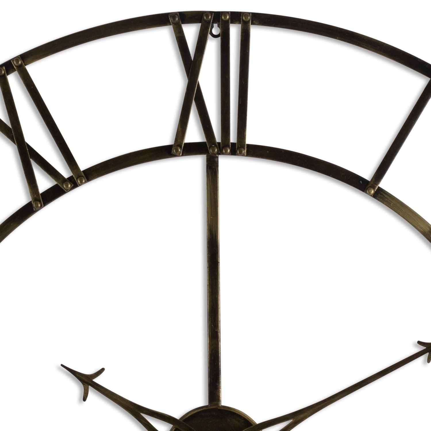 Large Antique Brass Large Skeleton Clock-Wall Clocks