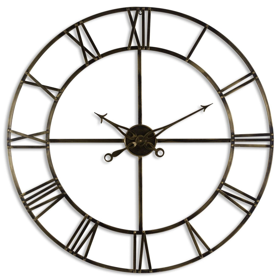 Large Antique Brass Large Skeleton Clock - £164.95 - Wall Clocks 