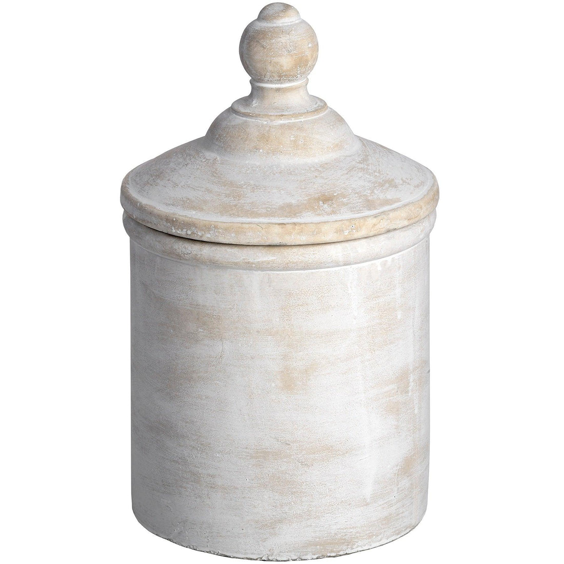 Large Antique White Cannister - £49.95 - Gifts & Accessories > Kitchen And Tableware > Storage Boxes 