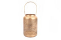 Large Copper Cut Out Design Lantern 41cm-Candle Holders & Plates