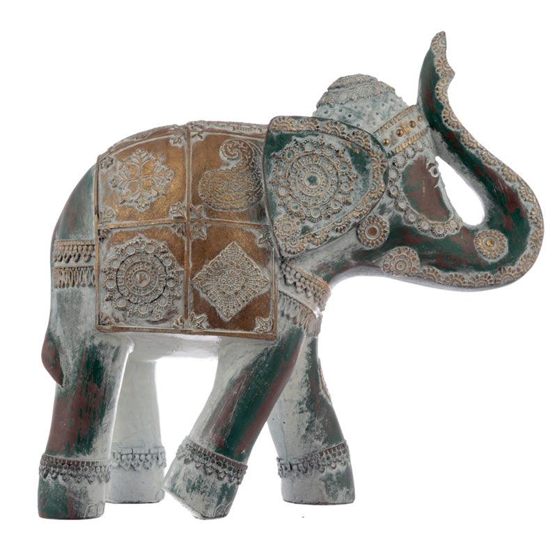 Large Decorative Turquoise and Gold Elephant - £49.99 - 