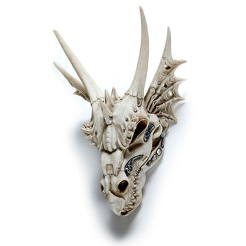 Large Dragon Skull Decoration with Metallic Detail - £187.99 - 