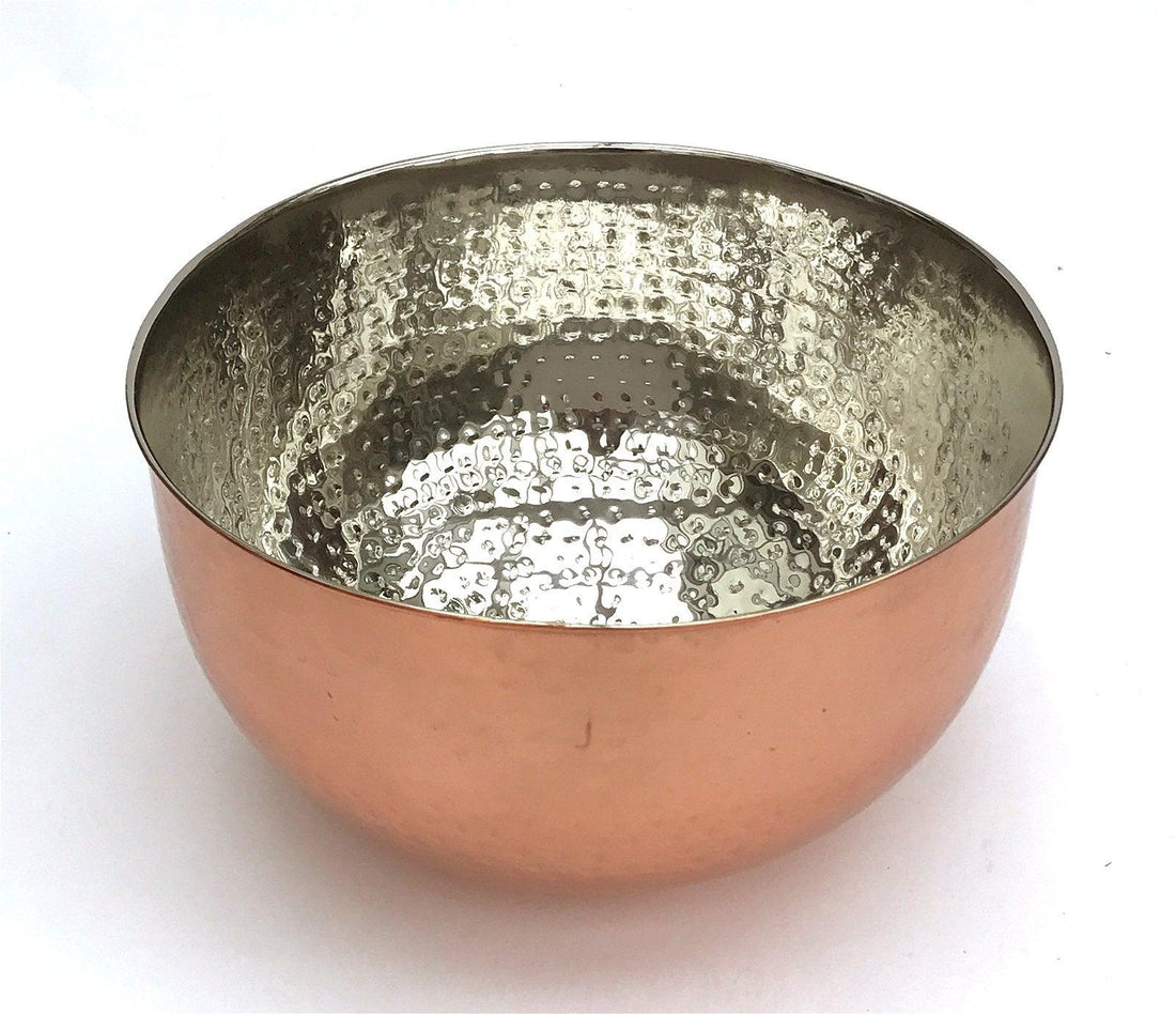 Large Hammered Copper Coloured Bowl - £25.99 - Kitchen Storage 