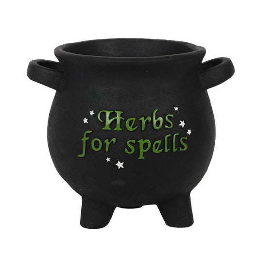 Large Herbs For Spells Cauldron Plant Pot - £18.79 - Plant Pots 