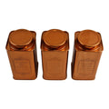 Large Metal Copper Coloured Tea, Coffee & Sugar Storage Tins - £78.99 - Kitchen Storage 