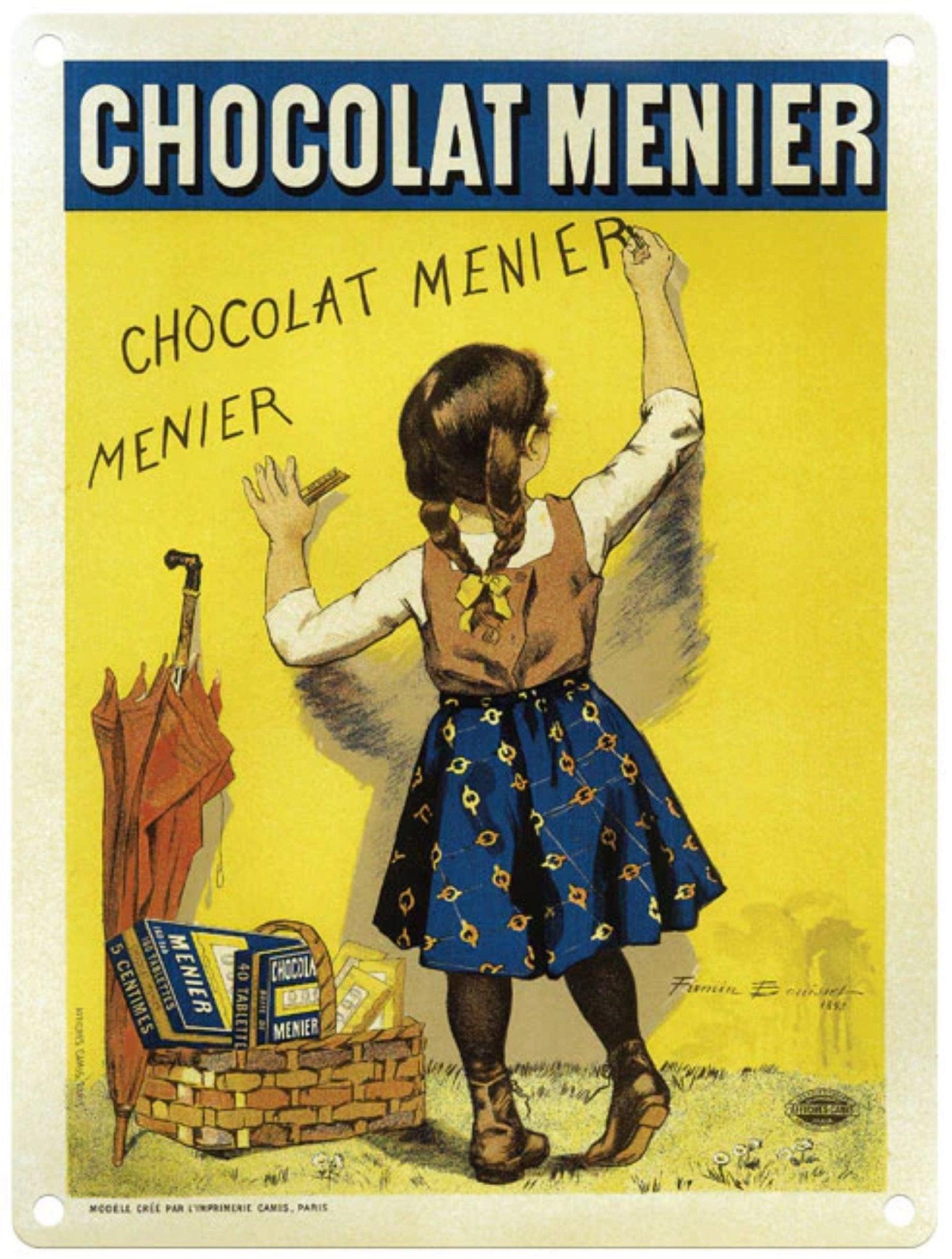 Large Metal Sign 60 x 49.5cm Vintage Retro Chocolat Menier-