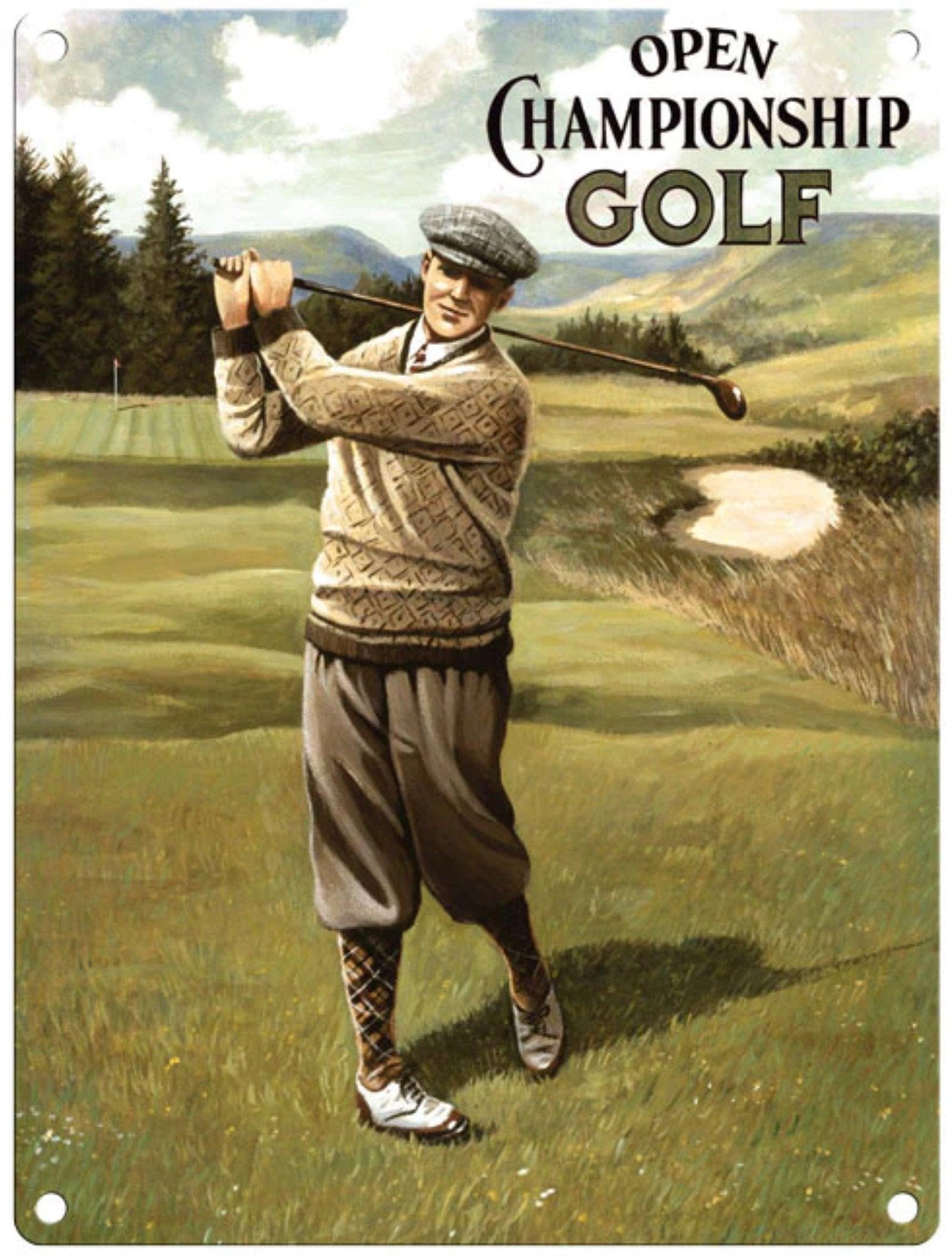 Large Metal Sign 60 x 49.5cm Vintage Retro Open Champ Golf-