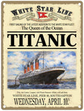 Large Metal Sign 60 x 49.5cm Vintage Retro Titanic-