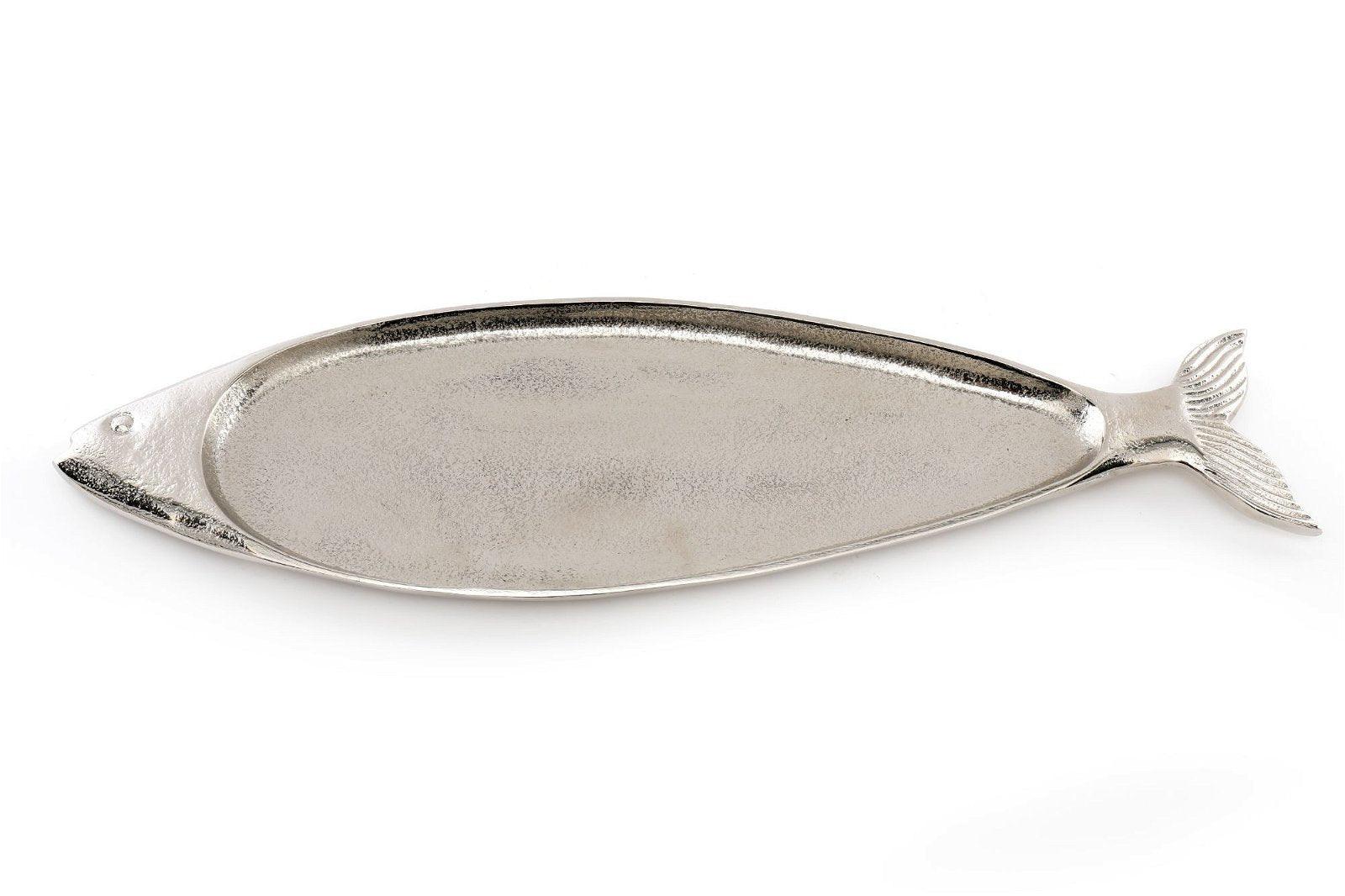 Large Silver Fish Shaped Tray-Bowls & Plates