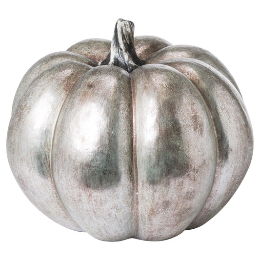 Large Silver Foil Pumpkin - £79.95 - Gifts & Accessories > Ornaments > Christmas Accessories 