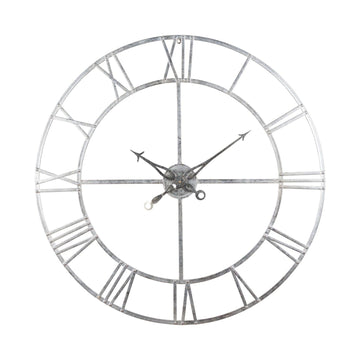 Large Silver Foil Skeleton Wall Clock - £159.95 - Wall Clocks 