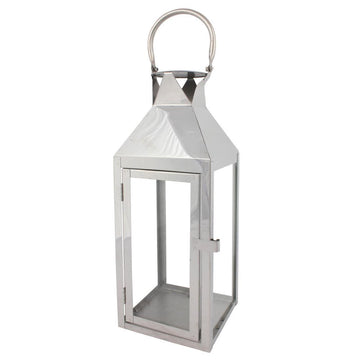 Large Silver Lantern - £43.5 - Lamps Lights 