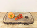 Large Wooden Platter Tray With Bark Edging-Trays & Chopping Boards