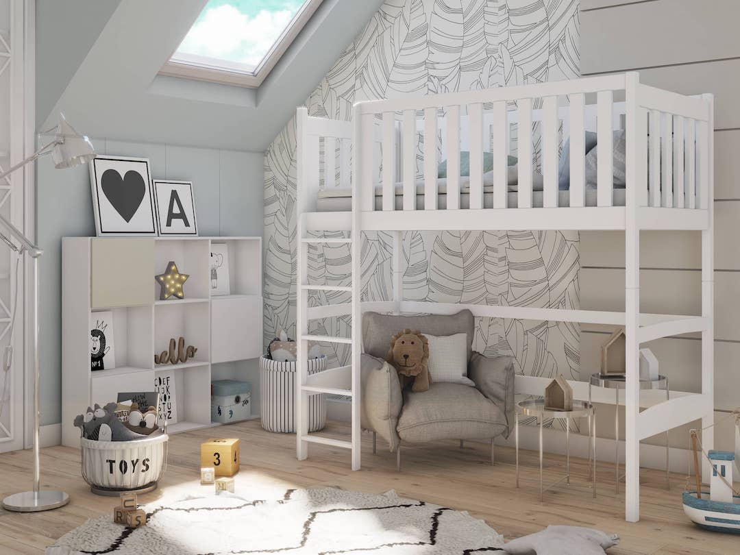 Single (3ft) Solid Pine High Sleeper Loft Bed