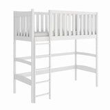 Single (3ft) Solid Pine High Sleeper Loft Bed White
