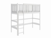 Single (3ft) Solid Pine High Sleeper Loft Bed White