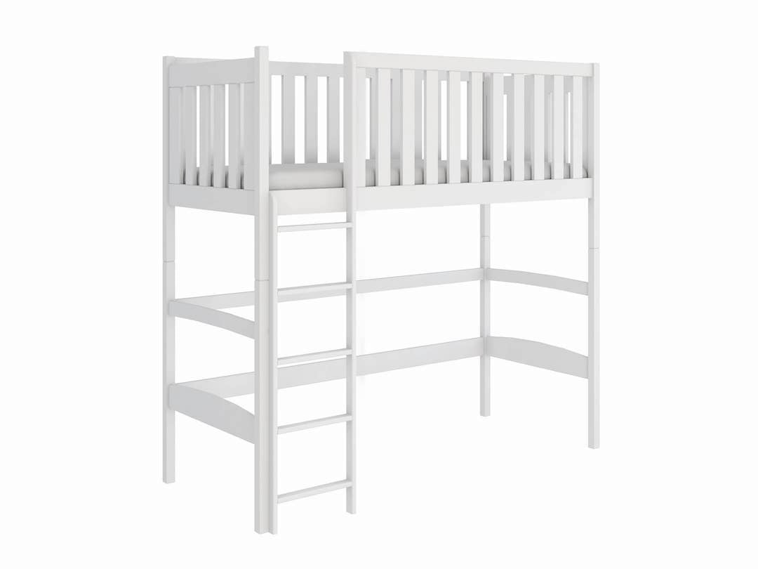 Single (3ft) Solid Pine High Sleeper Loft Bed White
