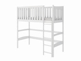 Single (3ft) Solid Pine High Sleeper Loft Bed White Foam Mattress
