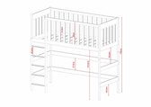 Single (3ft) Solid Pine High Sleeper Loft Bed