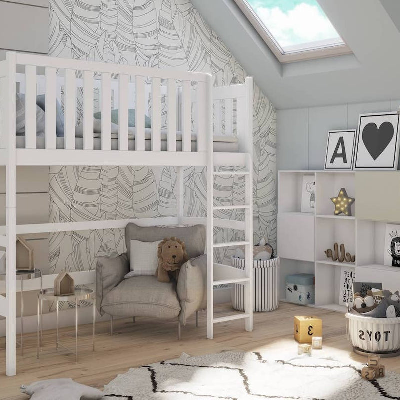 Laura Single (3ft) Solid Pine High Sleeper Loft Bed