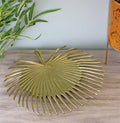 Leaf Shape Gold Metal Decorative Plate-Bowls & Plates