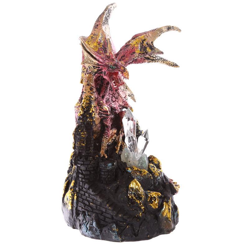 LED Crystal Castle Collectable Dragon Figurine-