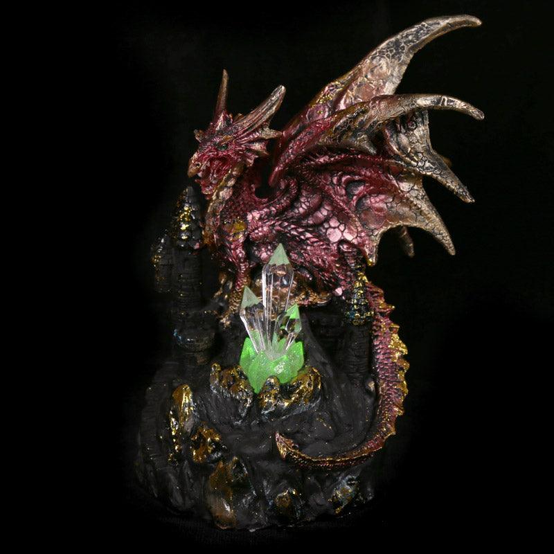 LED Crystal Castle Collectable Dragon Figurine-