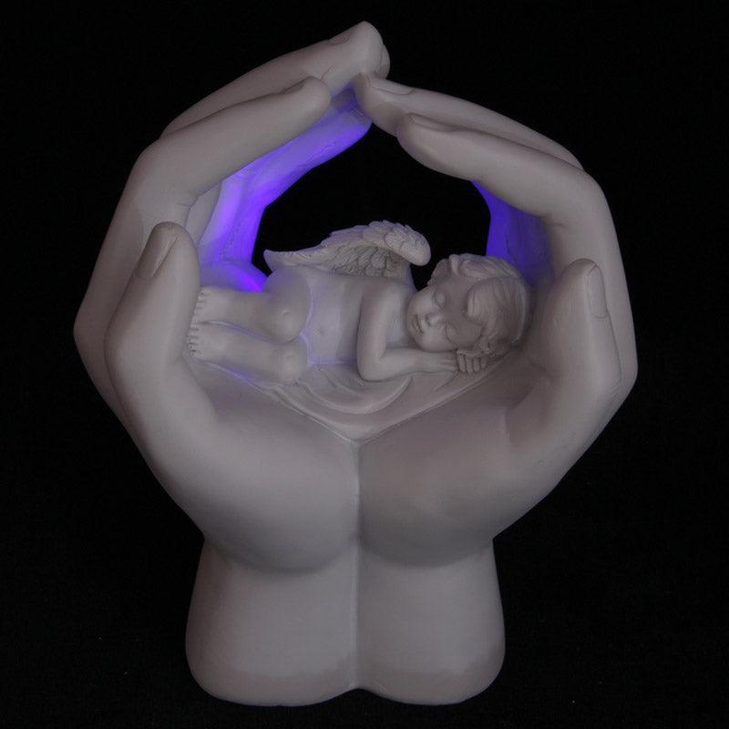 LED Cute Hands and Sleeping Cherub Ornament - £18.99 - 
