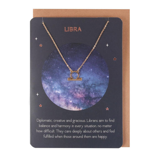 Libra Zodiac Necklace Card - £12.99 - Jewellery 