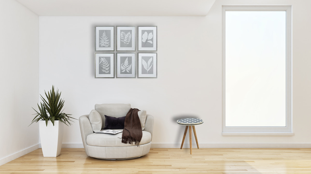 Bone Inlay Tripod Stool