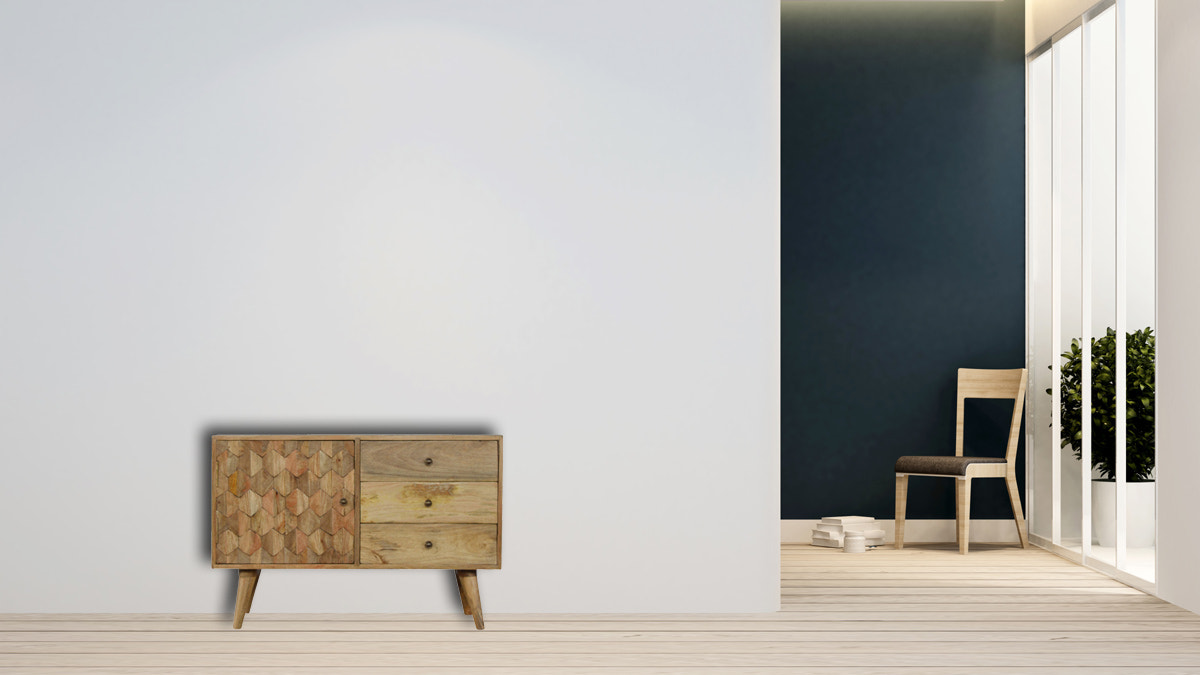 Pineapple Carved Sideboard Chest of Drawers | Hand-Carved