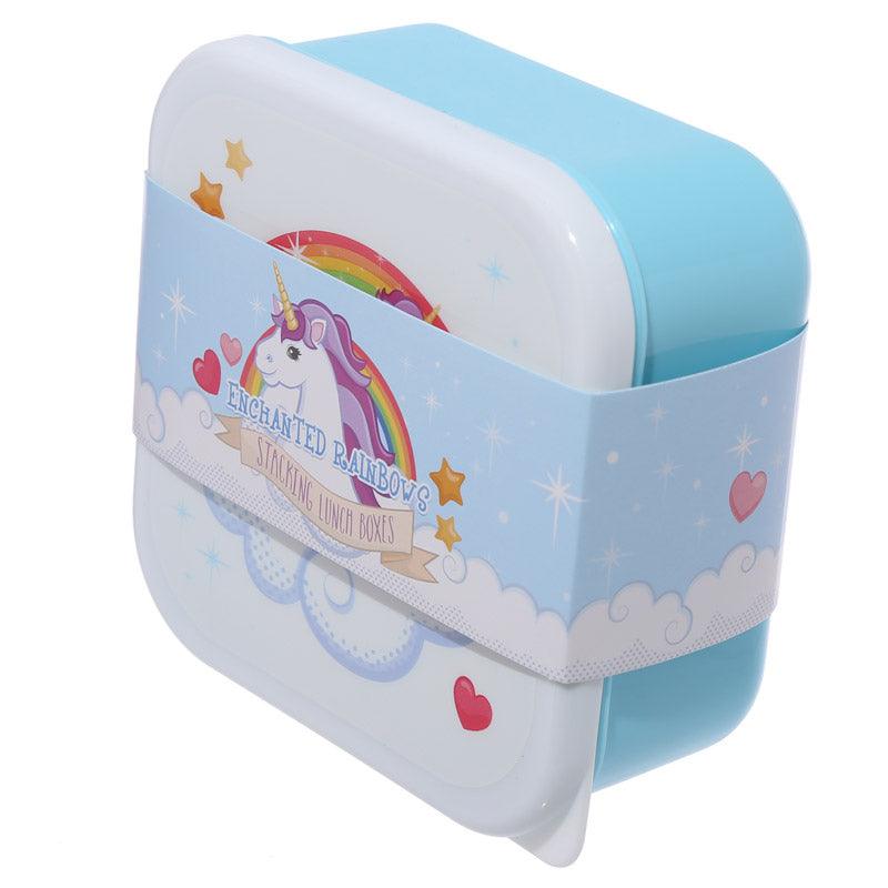 Lunch Boxes Set of 3 (S/M/L) - Enchanted Rainbow Unicorn - £8.99 - 