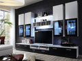 Lyra Entertainment Unit in 4 Colours Black Gloss and White Gloss Wall Unit 