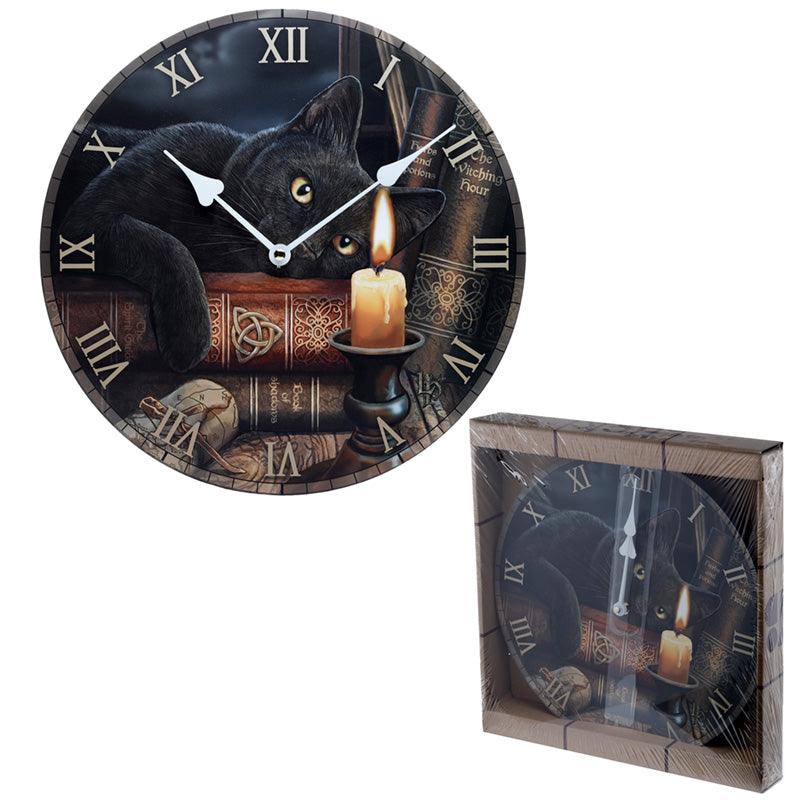 Magical Witching Hour Cat Lisa Parker Design Wall Clock - £14.99 - 