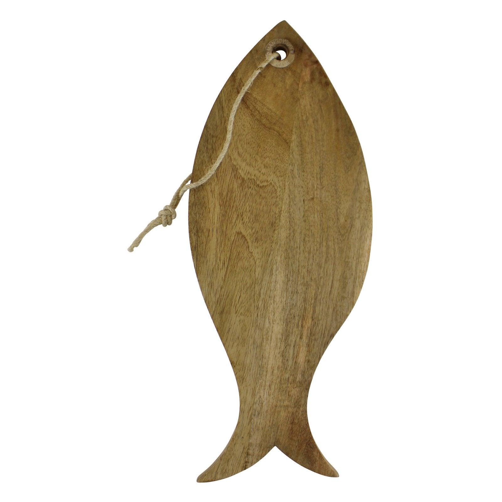 Mango Wood Chopping Board, Fish Design-Trays & Chopping Boards