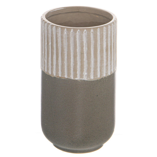 Mason Collection Grey Ceramic Straight Vase - £34.95 - Gifts & Accessories > Vases 