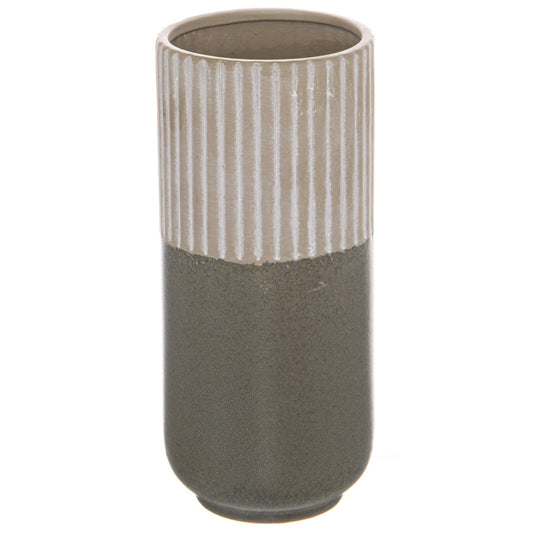 Mason Collection Grey Ceramic Tall Straight Vase - £44.95 - Gifts & Accessories > Vases 