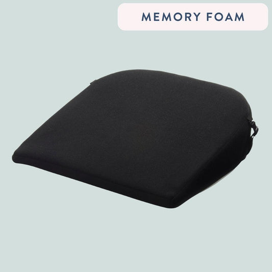 Memory Foam Wedge - Car & Office (3¾") Seat Cushion Black Seat Cushion 