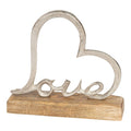 Metal Heart of Love On A Wooden Base - £16.99 - Ornaments 