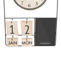 Metal & Wood Clock, Date & Memo Board 52x33cm-Blackboards, Memo Boards & Calendars