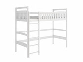 Single (3ft) Solid Pine High Sleeper Loft Bed White