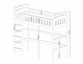 Single (3ft) Solid Pine High Sleeper Loft Bed