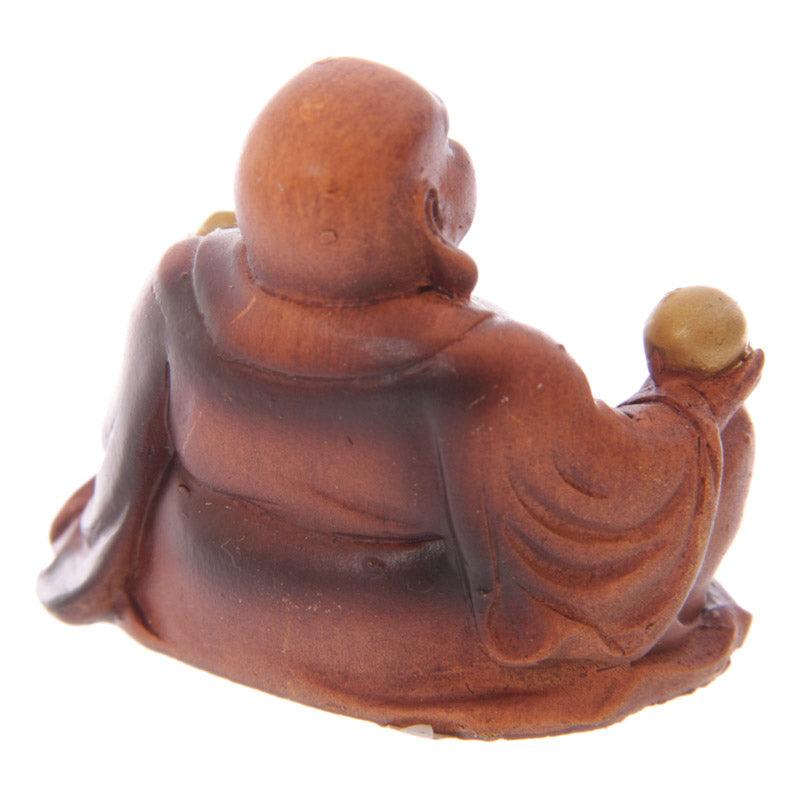 Mini Wood Effect Collectable Buddha in a Bag Figurine-