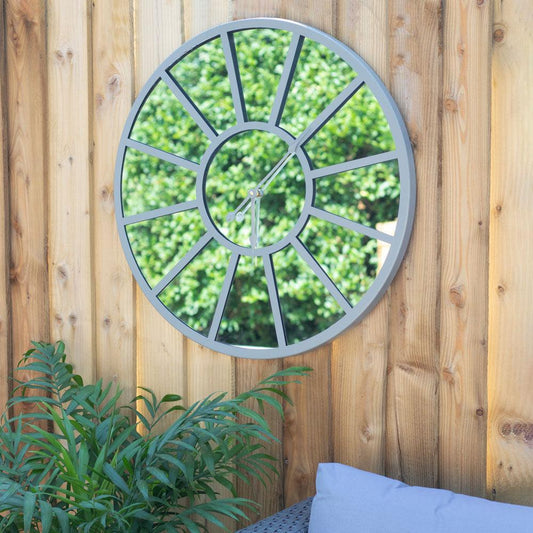 Mirrored Garden Clock-Clocks