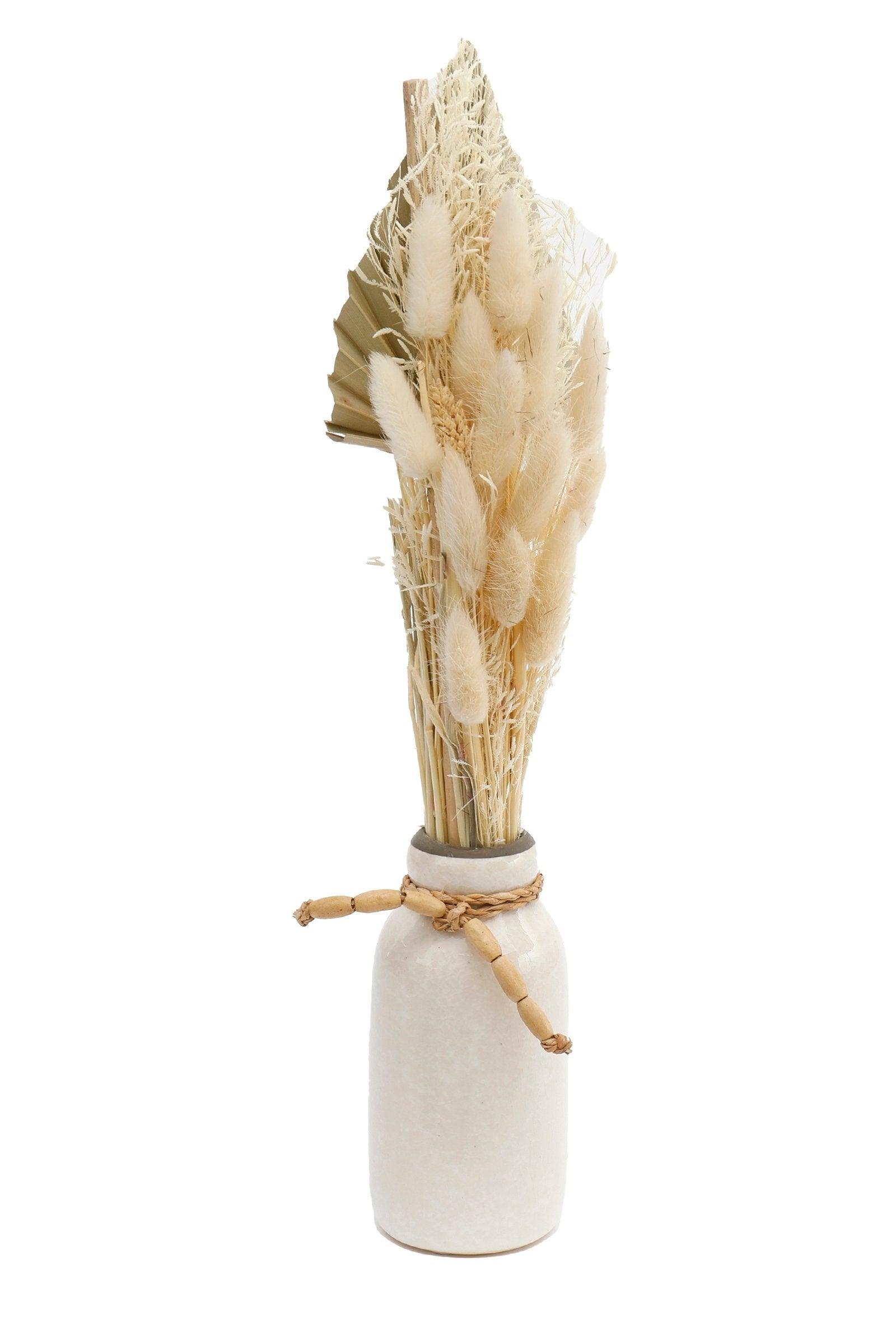 Mixed Dried Flowers In Ceramic Vase - £22.99 - Artificial Plants 