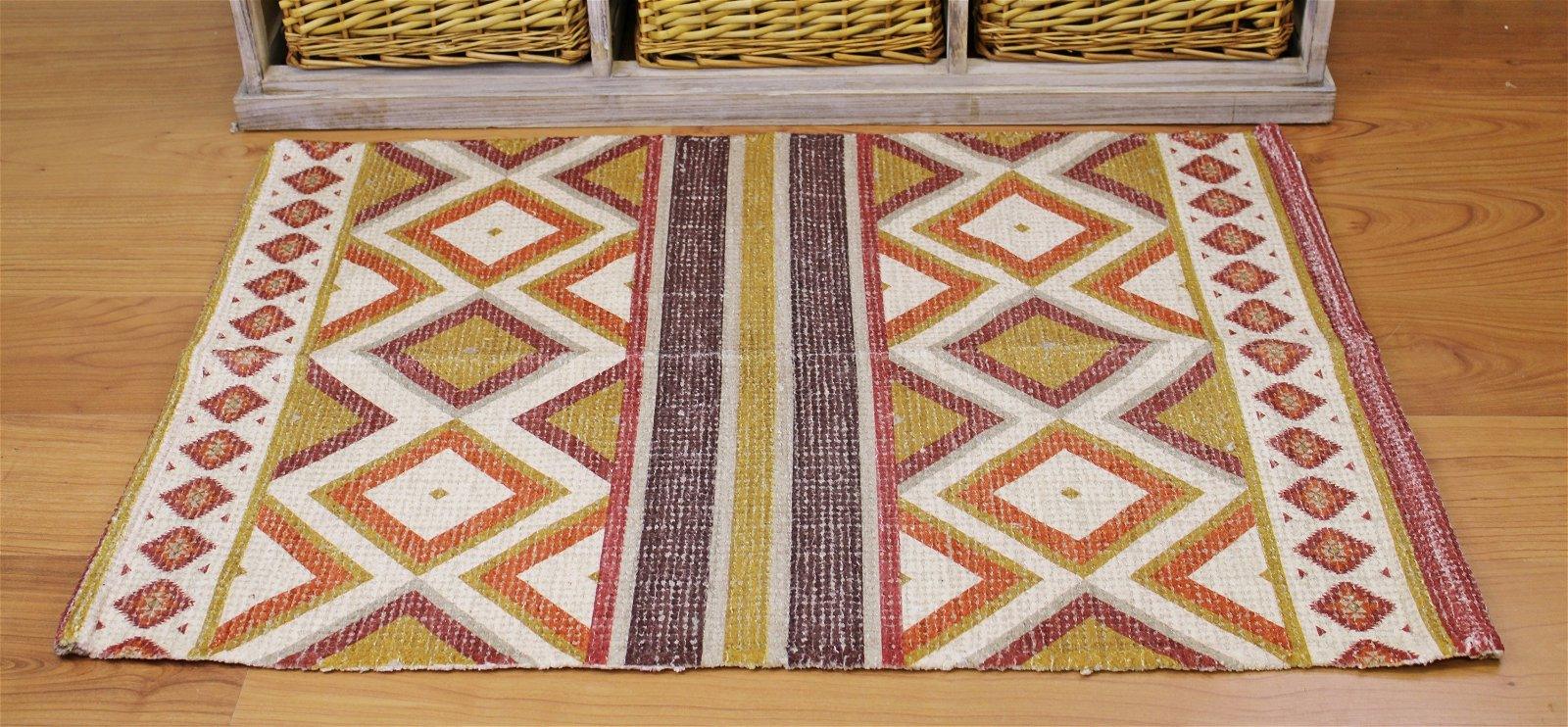 Moroccan Inspired Kasbah Rug, Diamonds and Stripes, 60x90cm - £38.99 - Rugs 